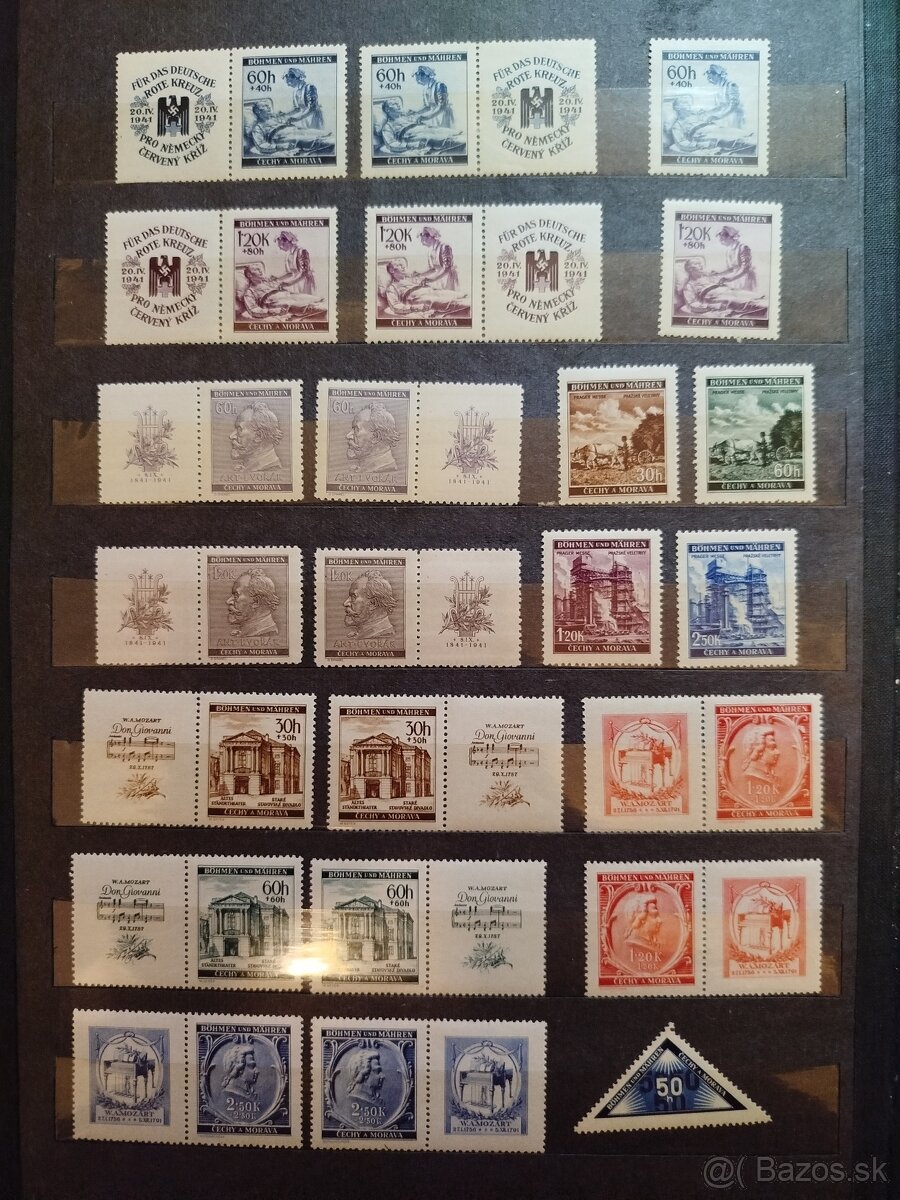 Protektorát Čechy a Morava - partia známok - 2