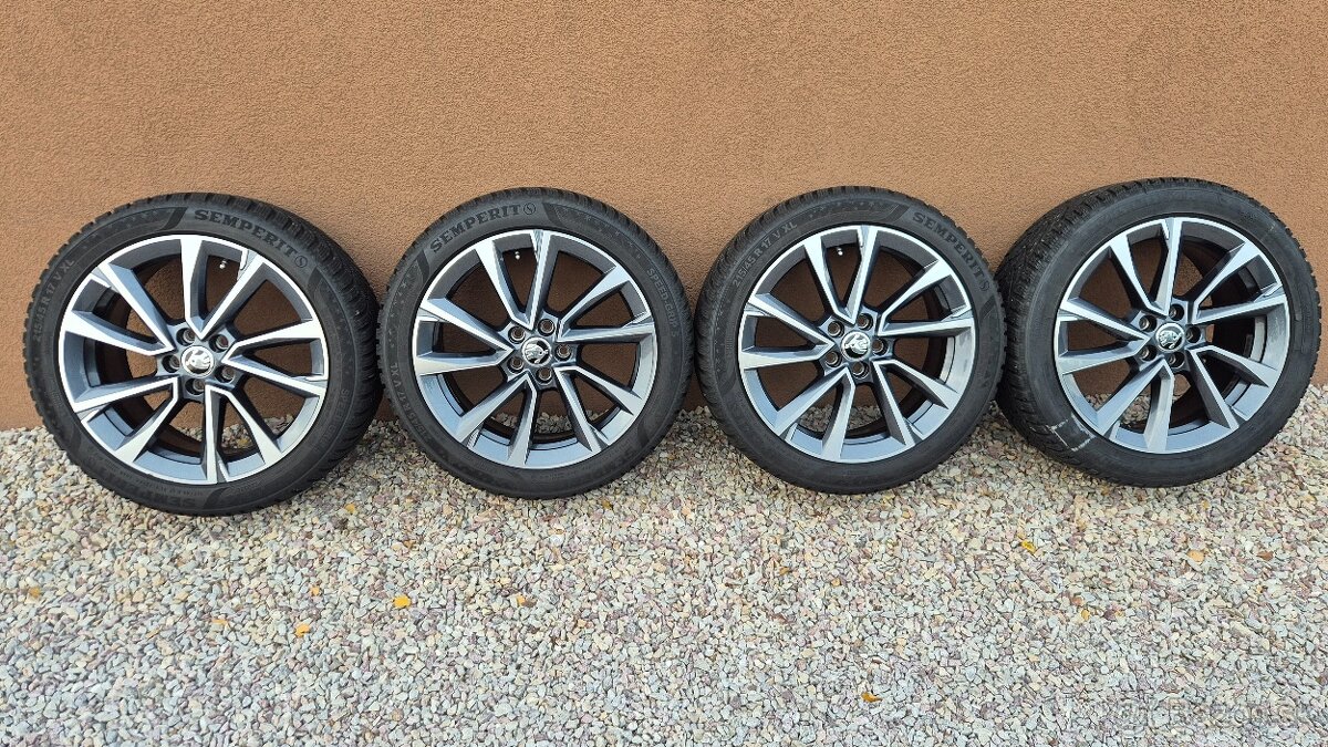 Predam krasne kolesá Škoda 5x100 r17+zimne pneumatiky - 2