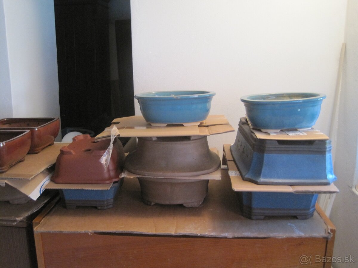 bonsai,bonsaj-misky farebne s glazúrou aj bez glazúry - 2