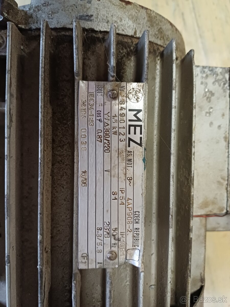 Predám elmotor 1,5kW/2870 ot. - 2