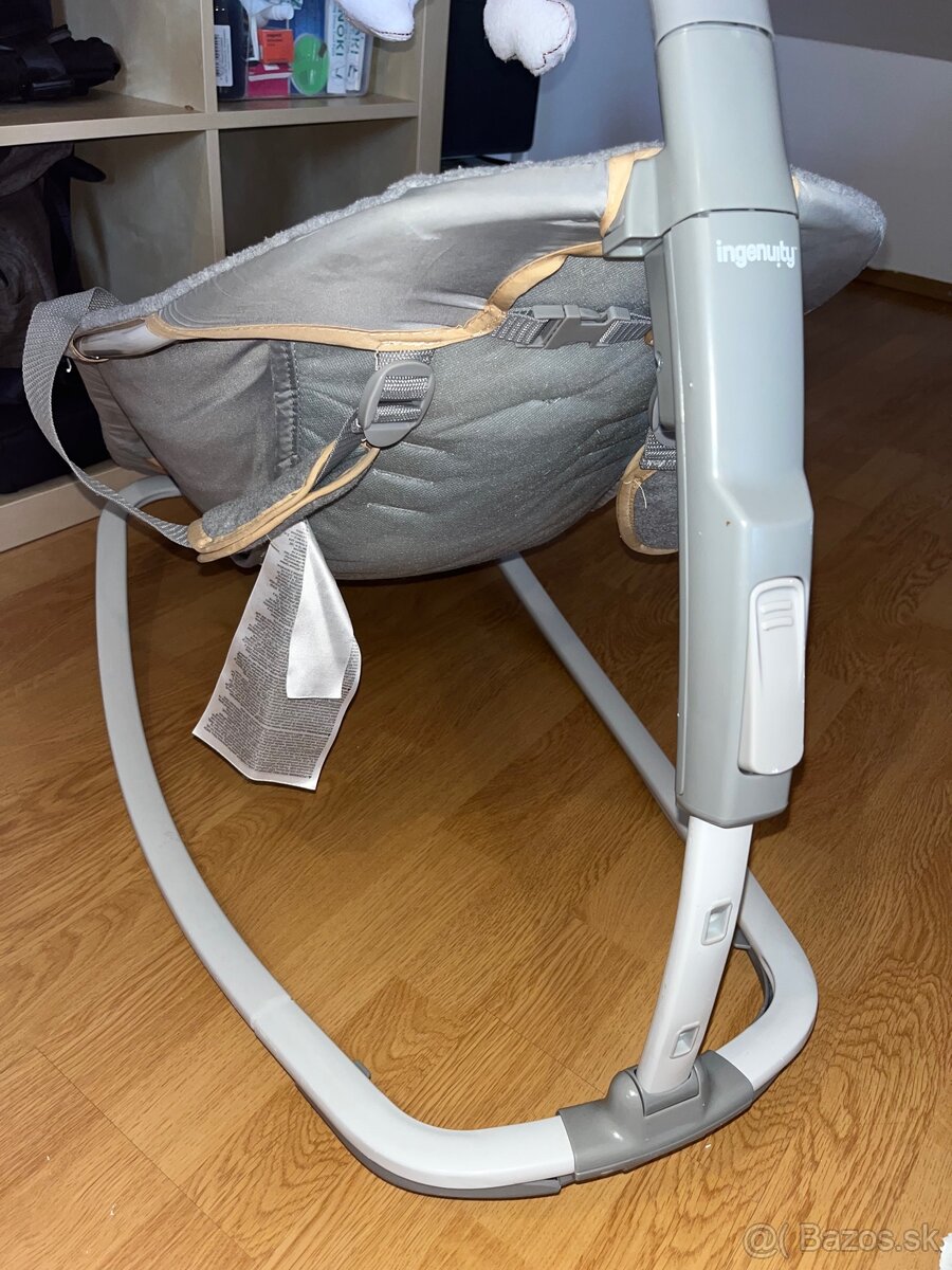 Detské lehátko Ingenuity™ Rocking Seat Bella Teddy (sivé) - 2