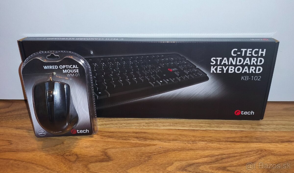 C-TECH KB-102 klávesnica a myš,USB,káblová,nová,výhodná cena - 2