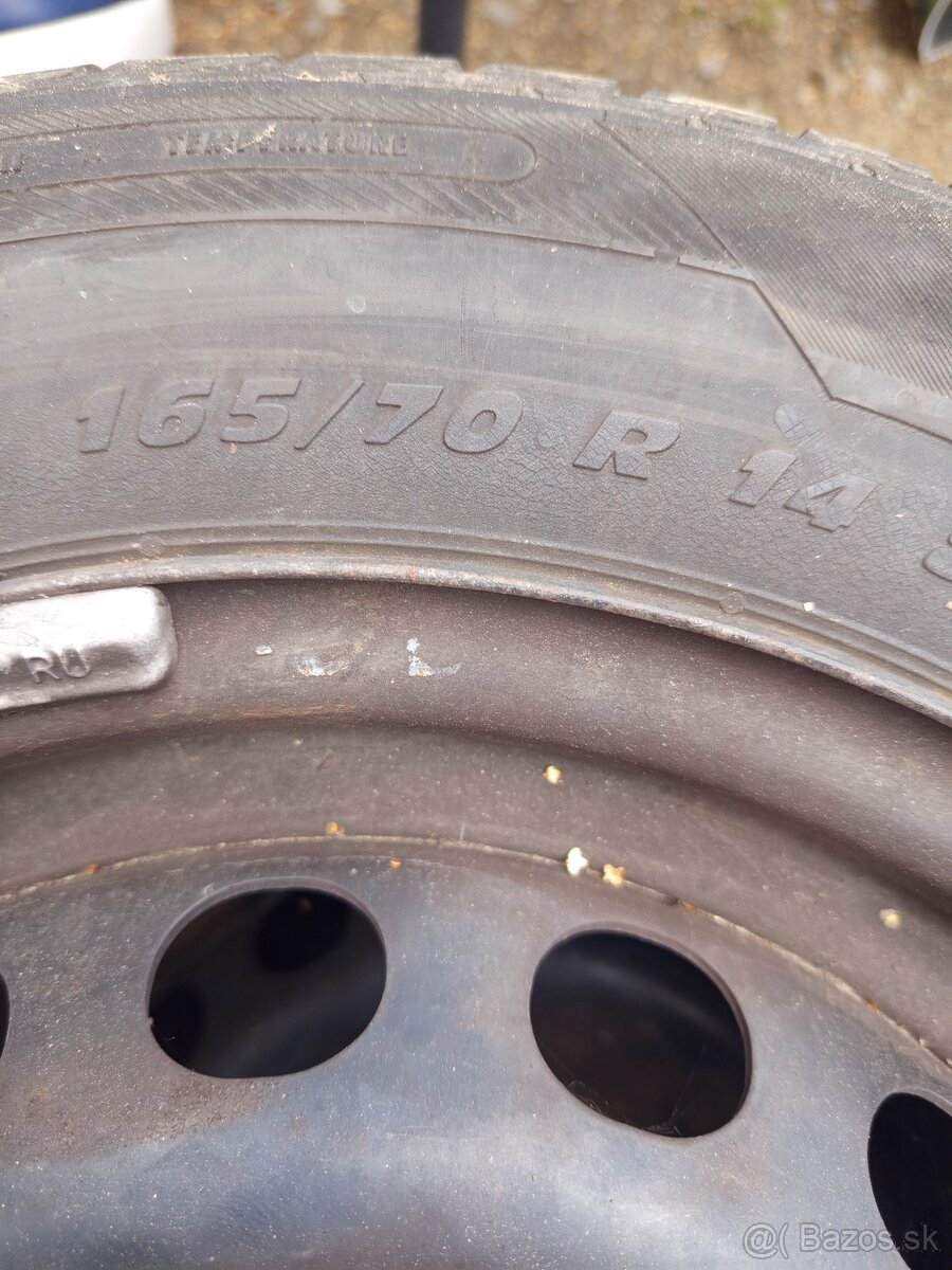 Predám letné pneumatiky 165/70 R14 - 2