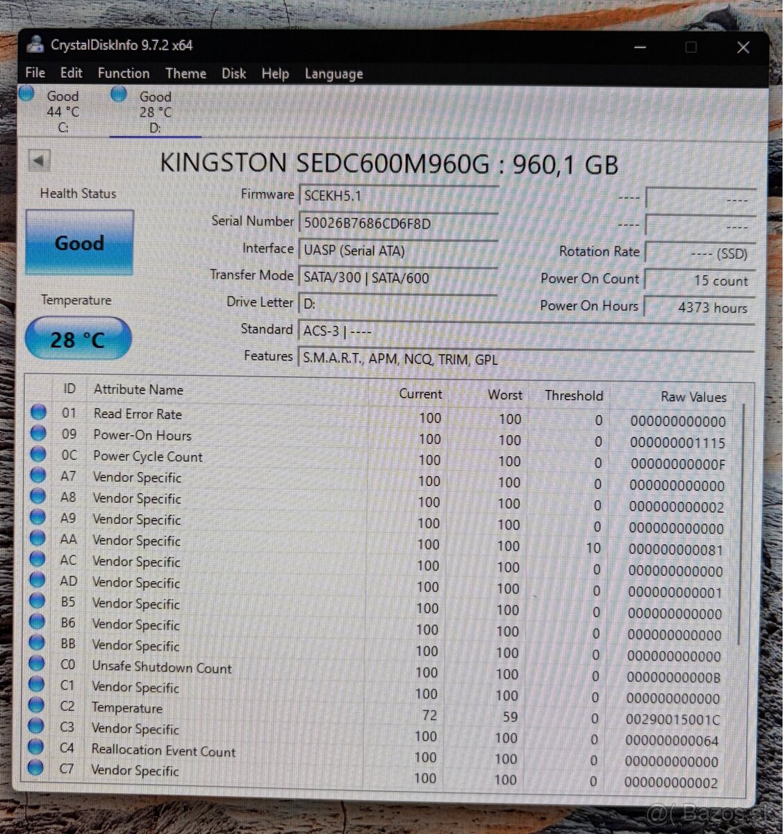 NAS Disky Kingston DC600M 960GB - 2