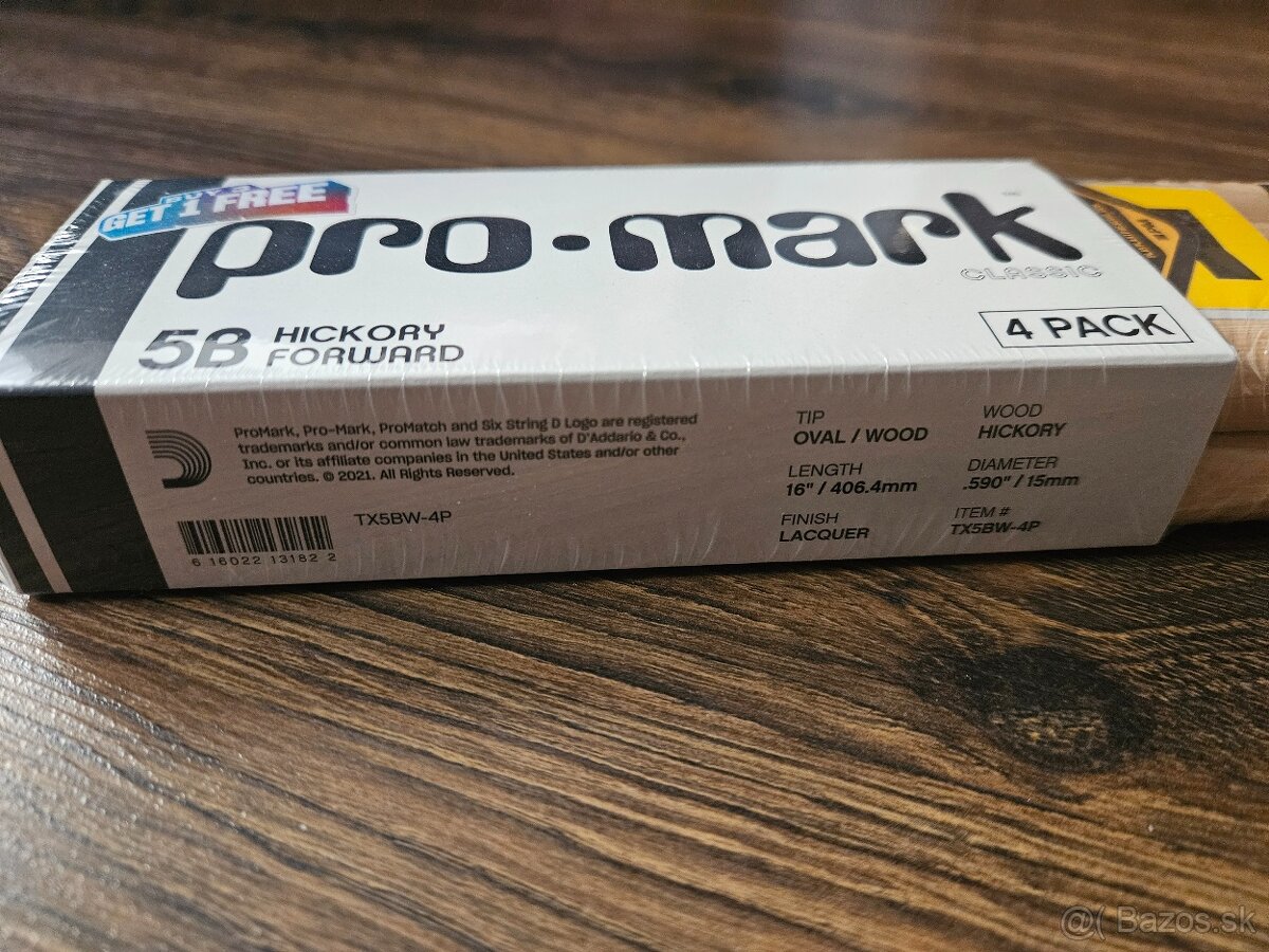 Predám paličky ProMark 5B forward 4pack - 2