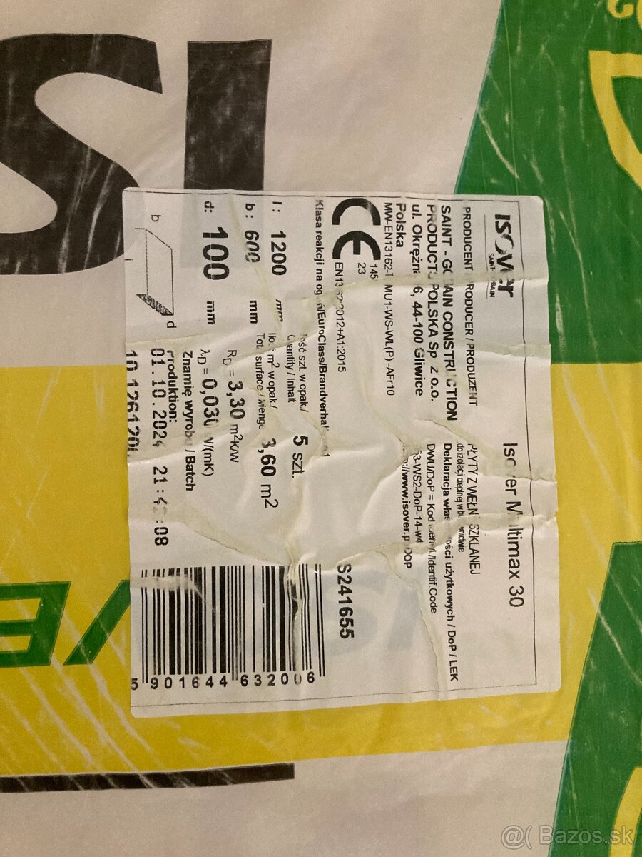 Isover Multimax 30 100mm - 2