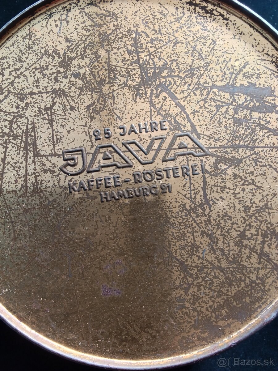 RETRO PLECHOVA KRABICA JAVA KAFFEE HAMBURG - 2