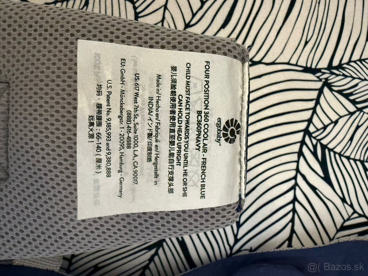 1. ERGOBABY Nosič 360 COOL AIR MESH - FRENCH BLUE - 2