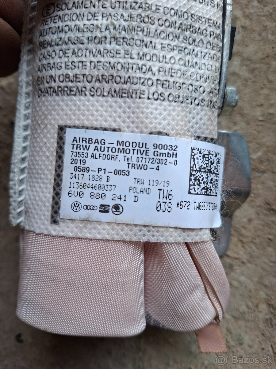 Bočné airbagy, sedačkove Škoda fabia 3 - 2