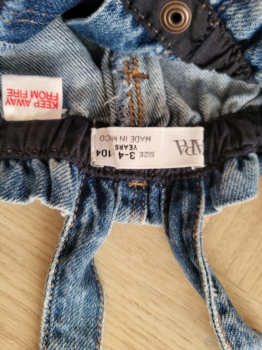 Dievčenské rifle ZARA veľ. 104 - 2