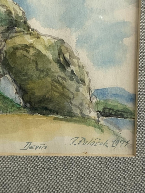 Akvarel Devín - Jiří Poláček - 2