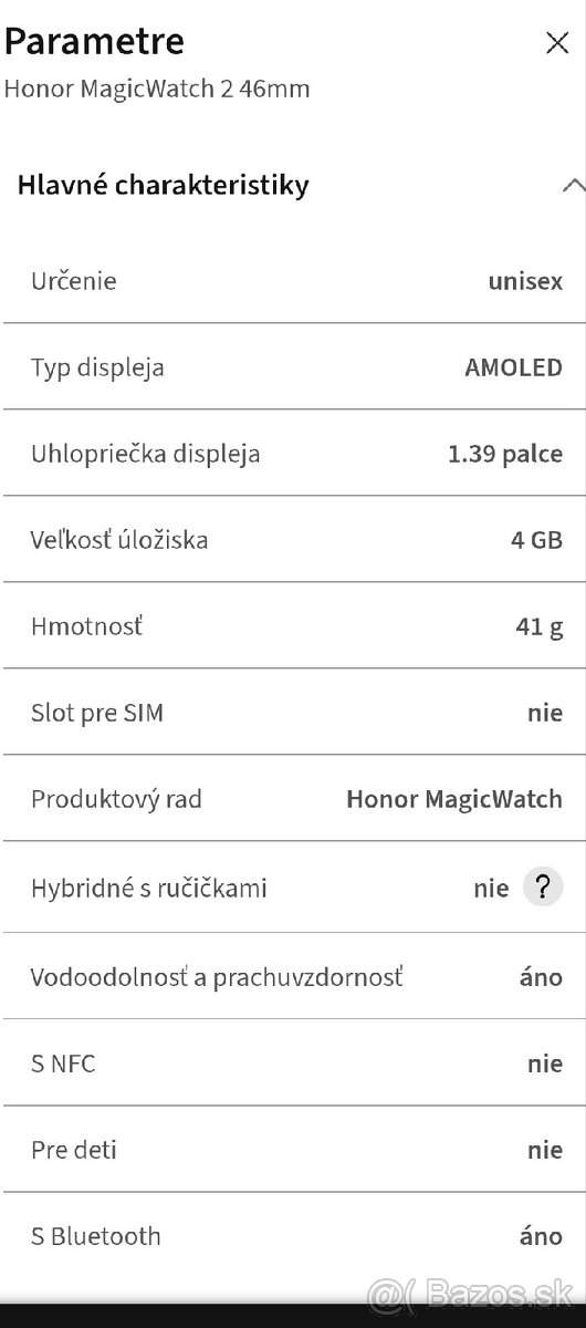 Predám Honor Magic Watch 2 46mm - 2