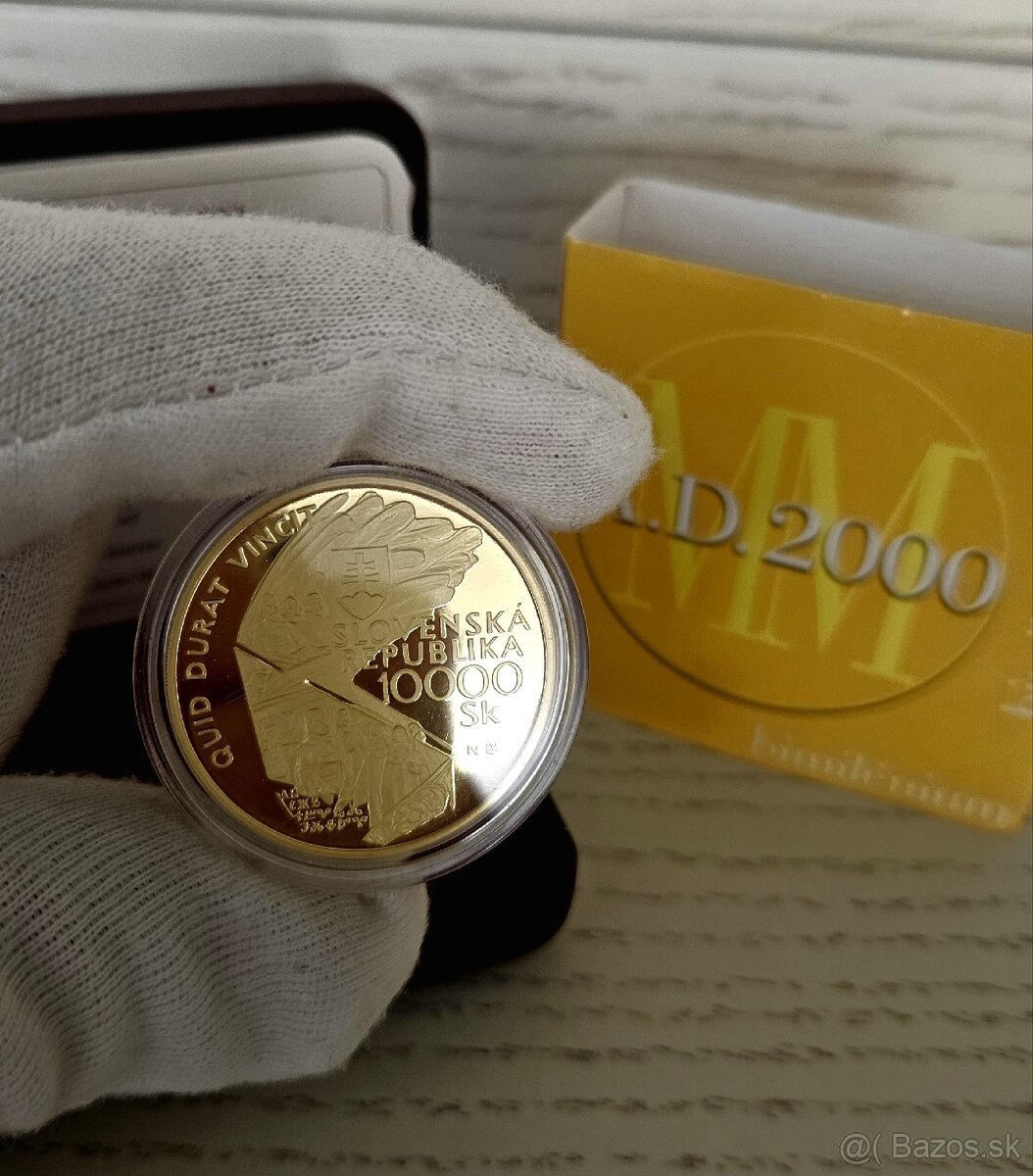 Bimilenium 2000 zlata zberatelska minca - 2