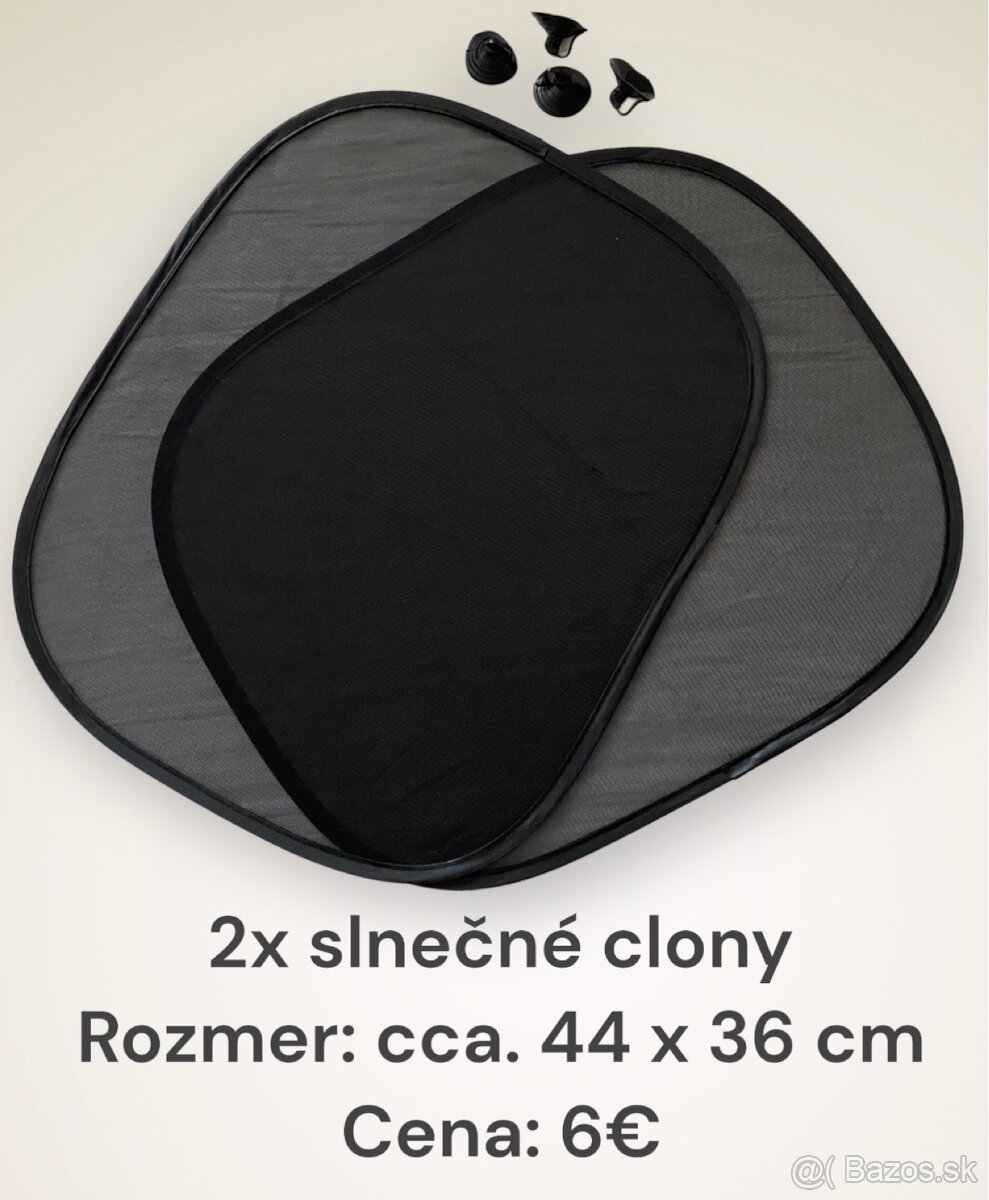2x slnečné clony do auta - 2