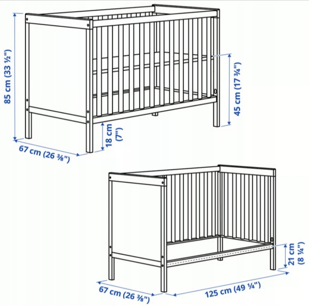 IKEA SUNDVIK Detská posteľ, biela, 60x120 cm - 2