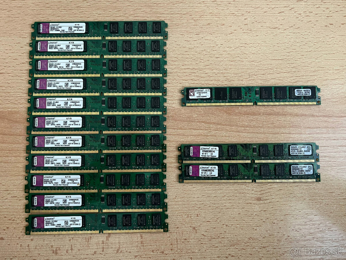 Predám pamäťové moduly DDR2 4GB 2GB 1GB 512MB - 2