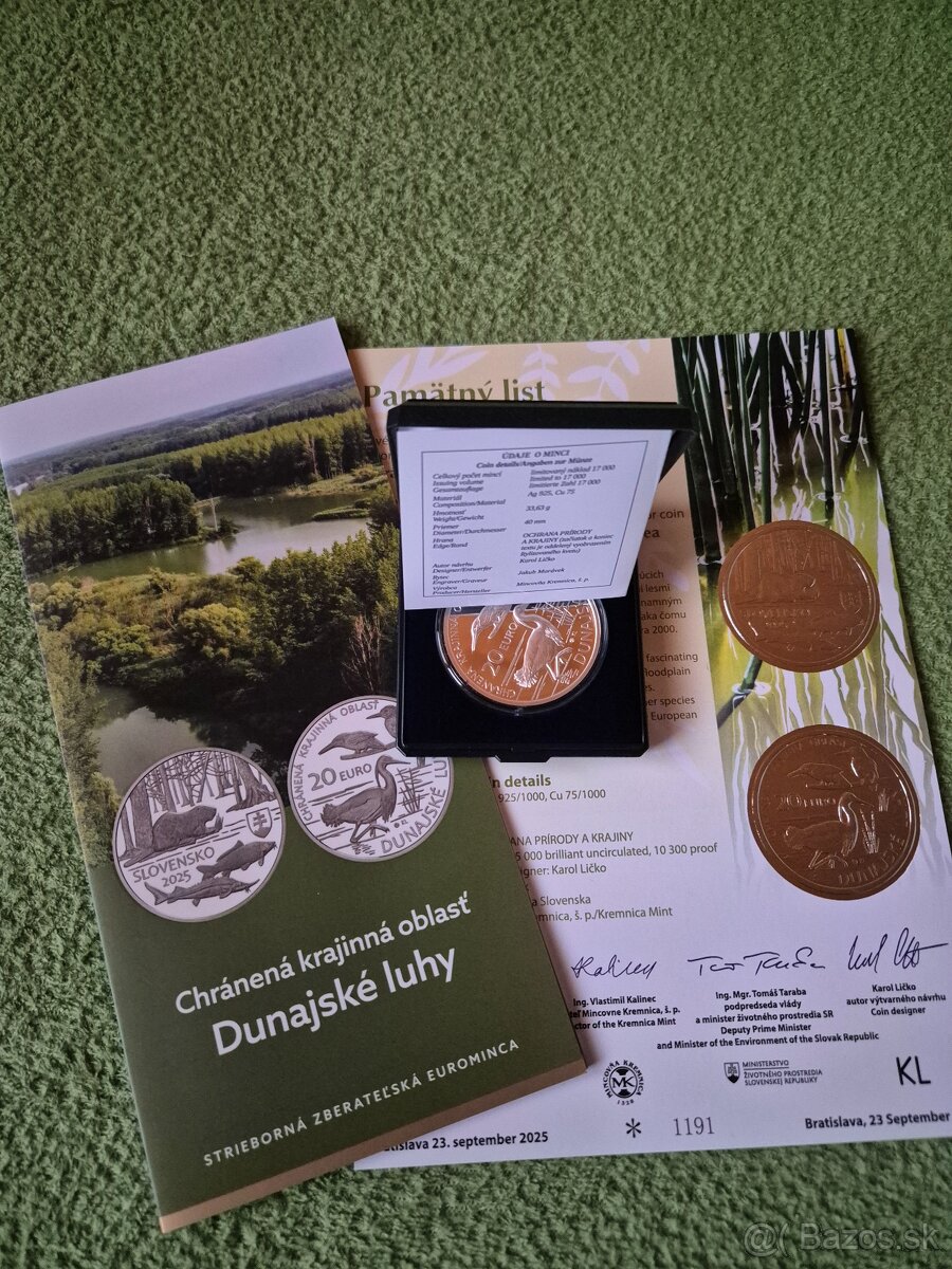 Slovenské strieborné 20€ - 2