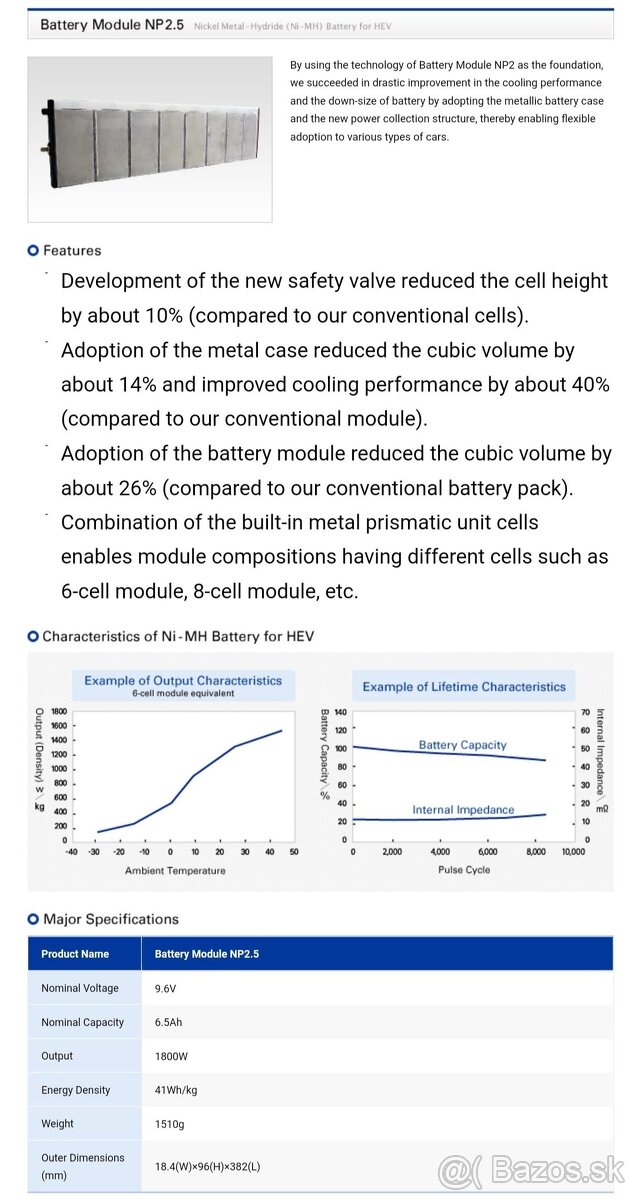 Predám batérie do Lexusu RX400h - 2