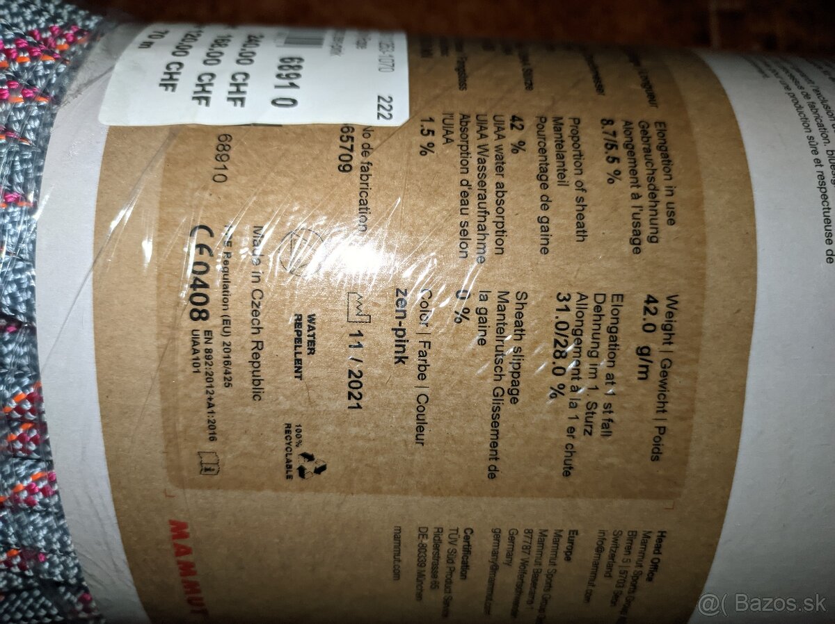 Lano Mammut 8,0 Alpine Dry Rope - 2