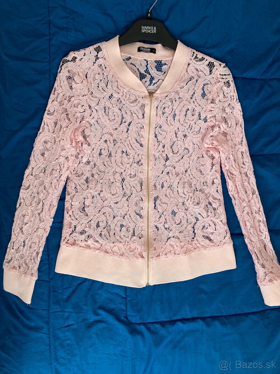 Čipkovaný TOP ruzovy - veľ. M - 2