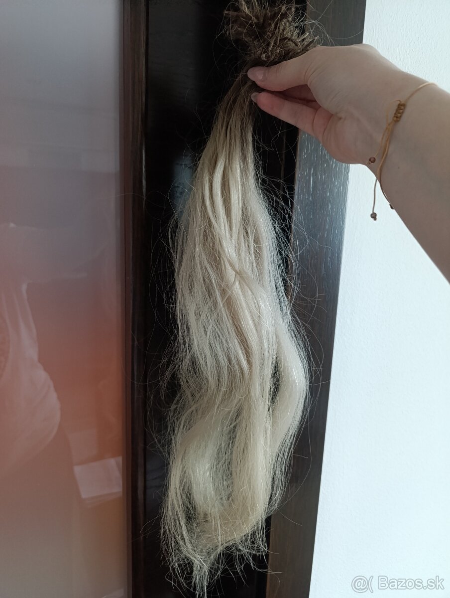 Predám živé vlásky ombré 60 cm, kapsulky - 2