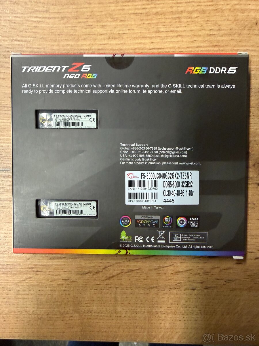 G.Skill Trident Z5 Neo RGB DDR5-6000 CL30 64GB - 2