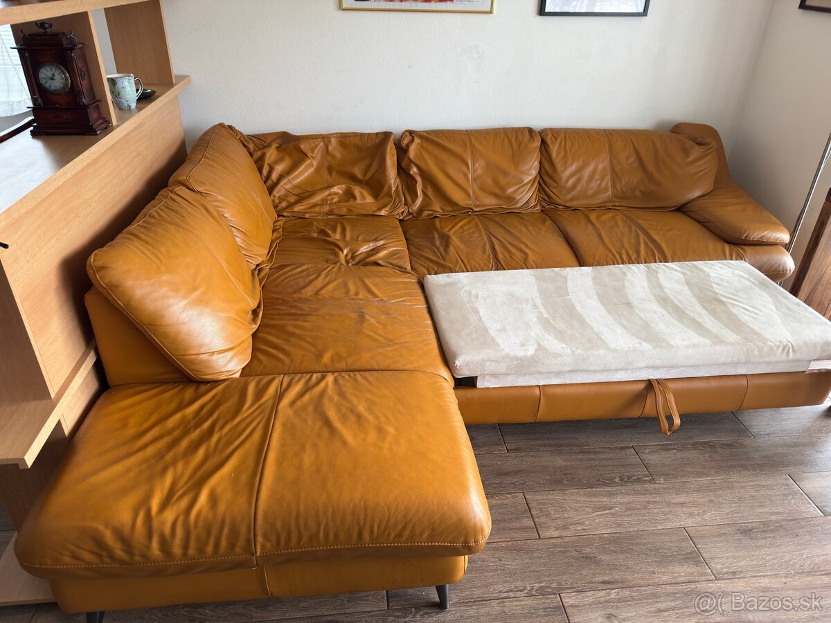 Predám kožený rohový gauč - 2