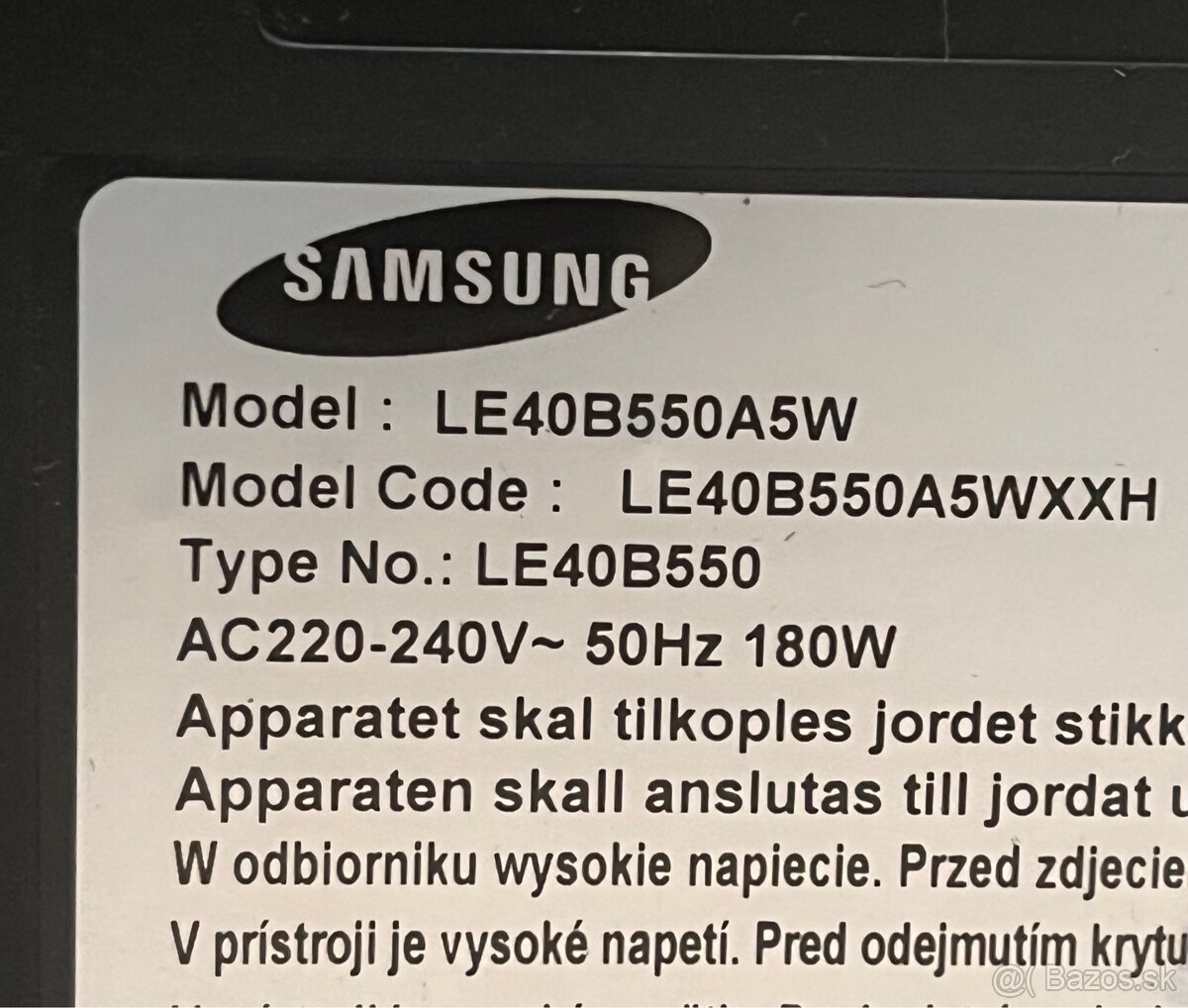 Samsung LE40B550 / 100cm uhlopriečka - 2