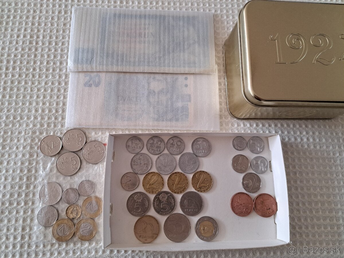 Mince a bankovka 20ks spolu - 2
