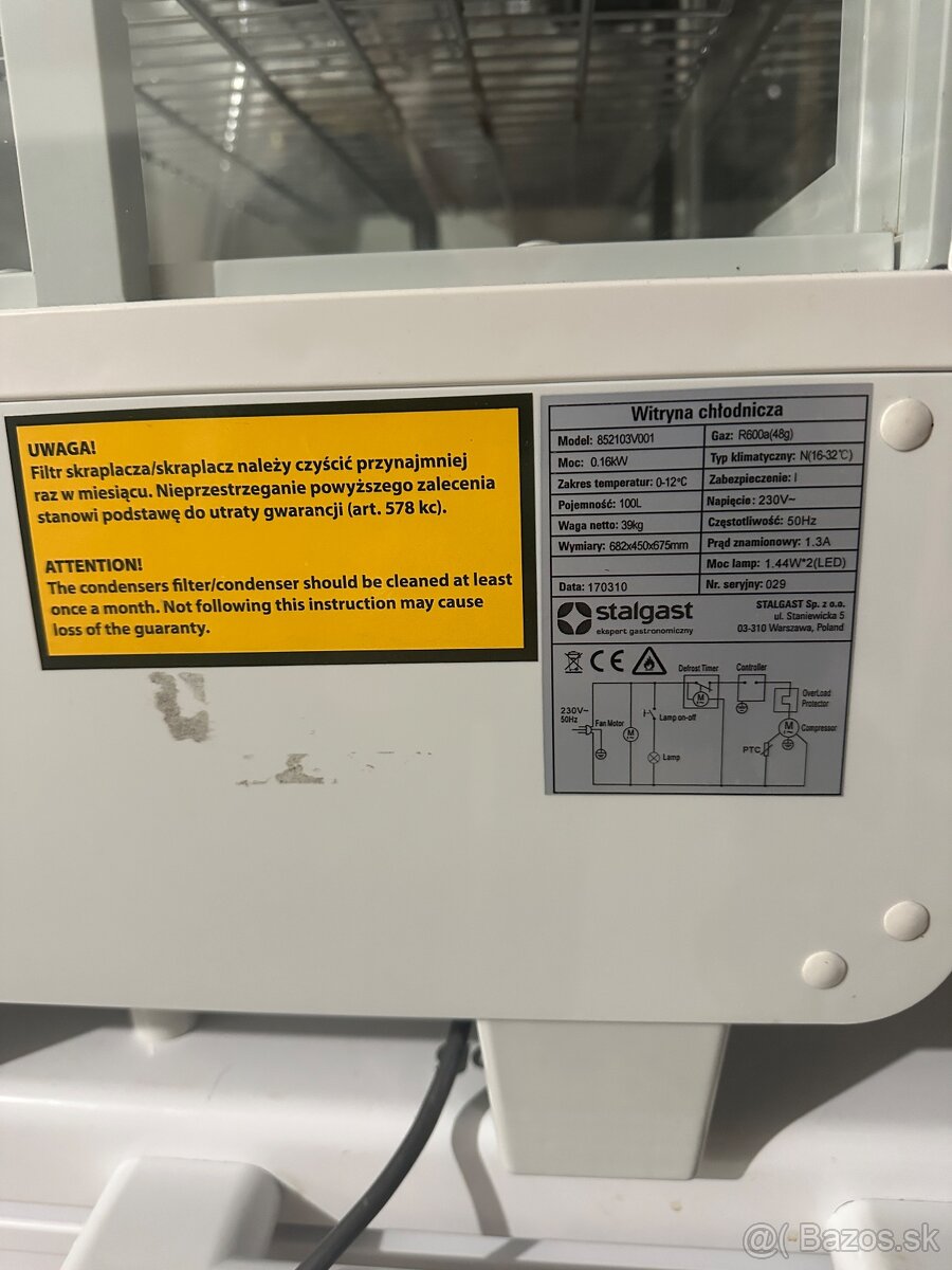 Chladiaca vitrína – 100 L - 2