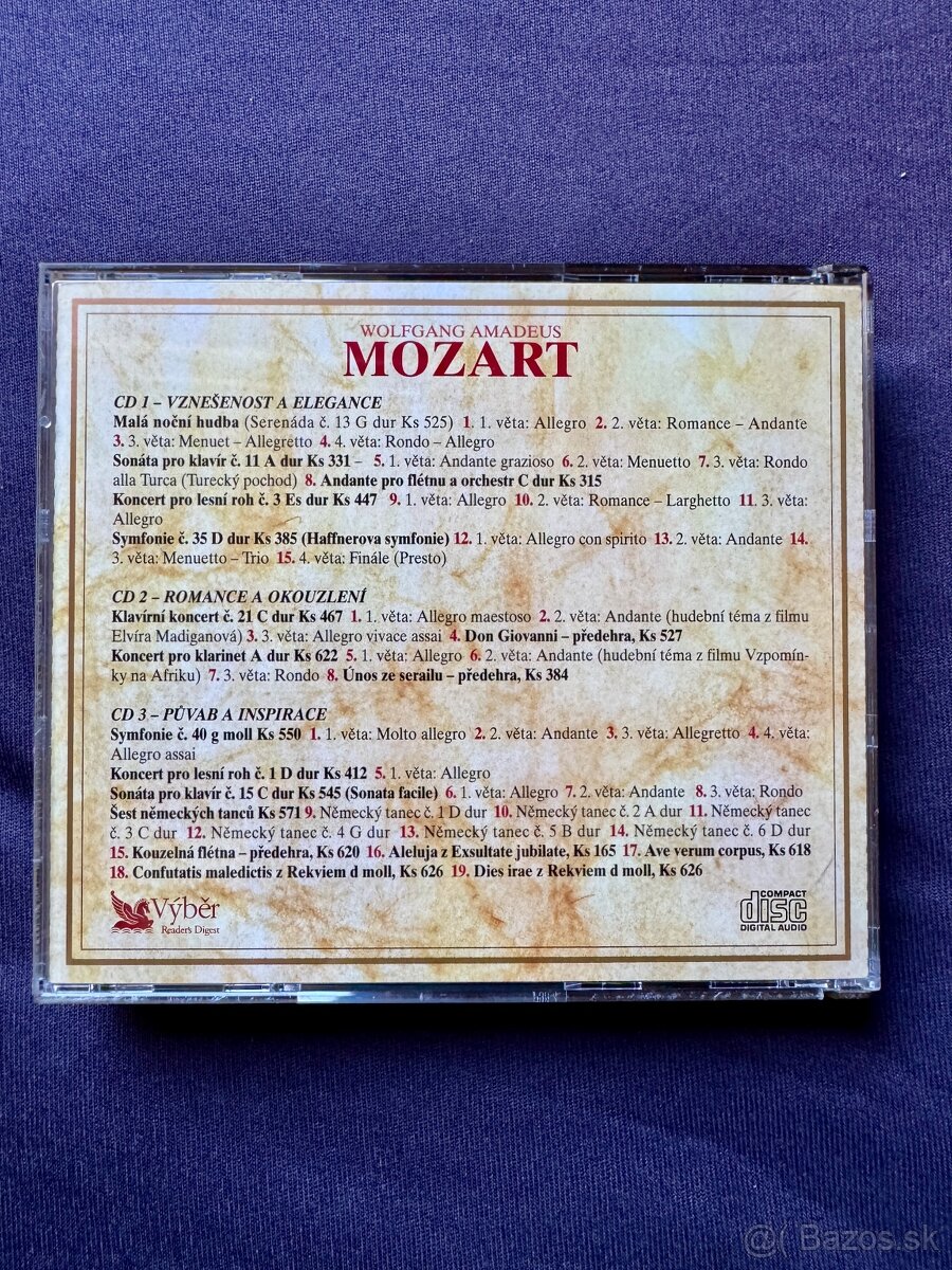 3CD Klasická hudba Wolfgang Amadeus Mozart nepoužívané - 2