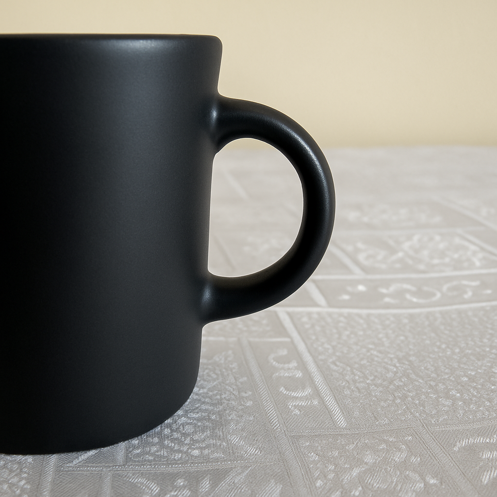 IKEA DINERA - set 6 šálok + 6 podšálok, matná čierna - 2