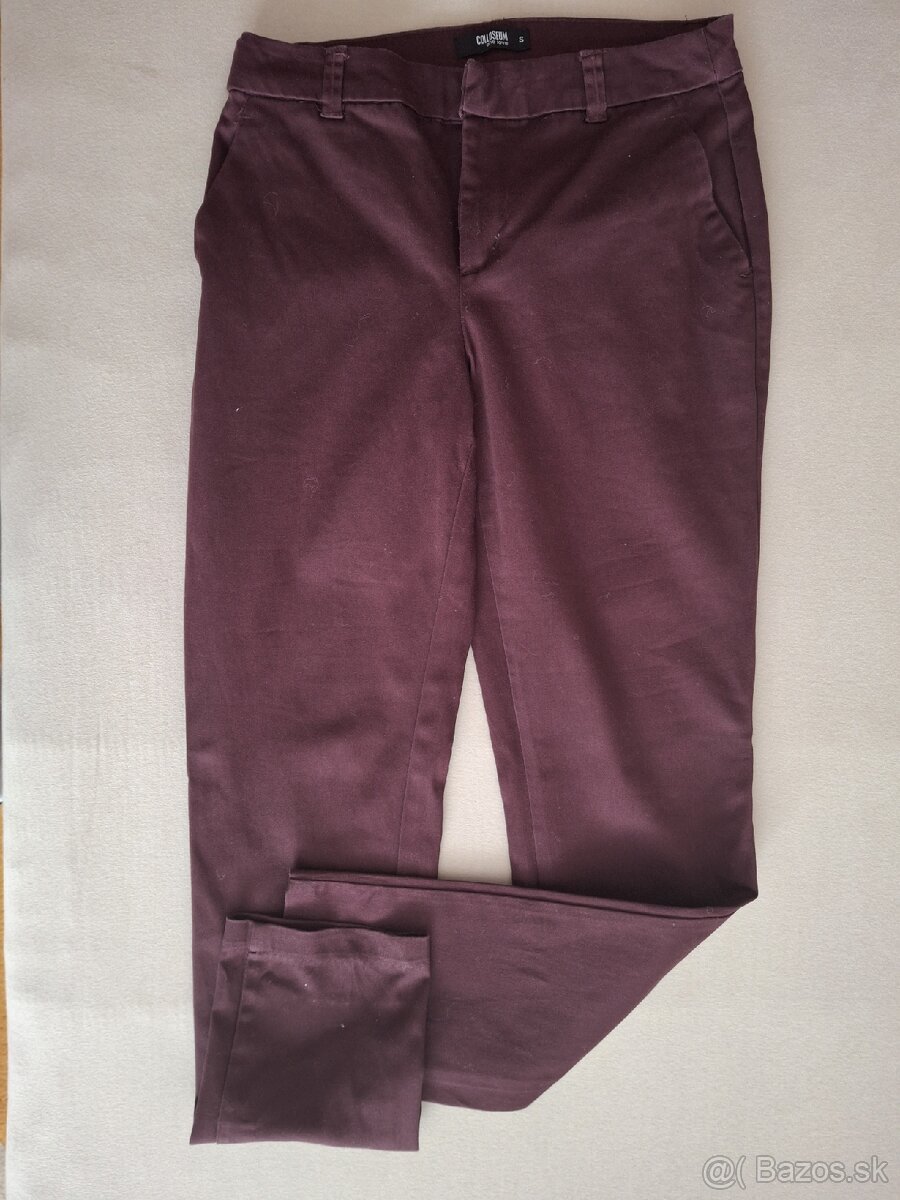 Dámske bordové nohavice. - 2