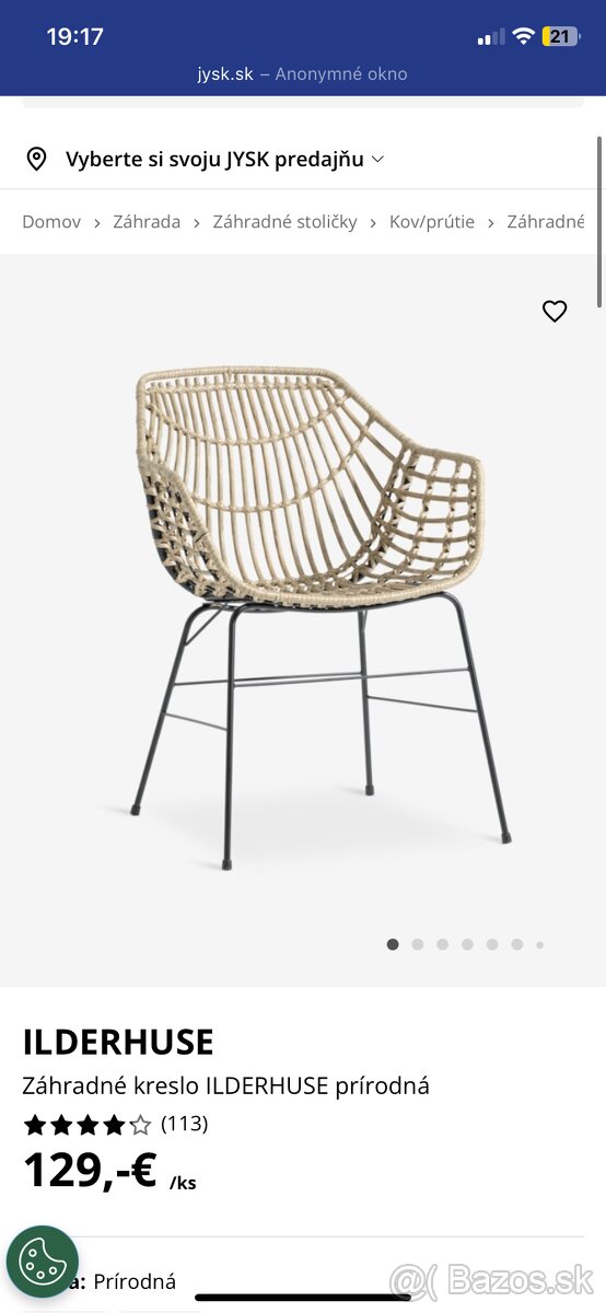 Nabytok zostava na terasu / balkon zn. Jysk - 2