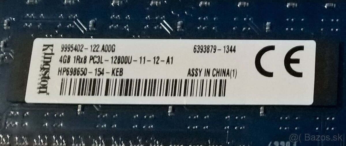 KINGSTON 8GB 2X 4GB DDR3 - 2