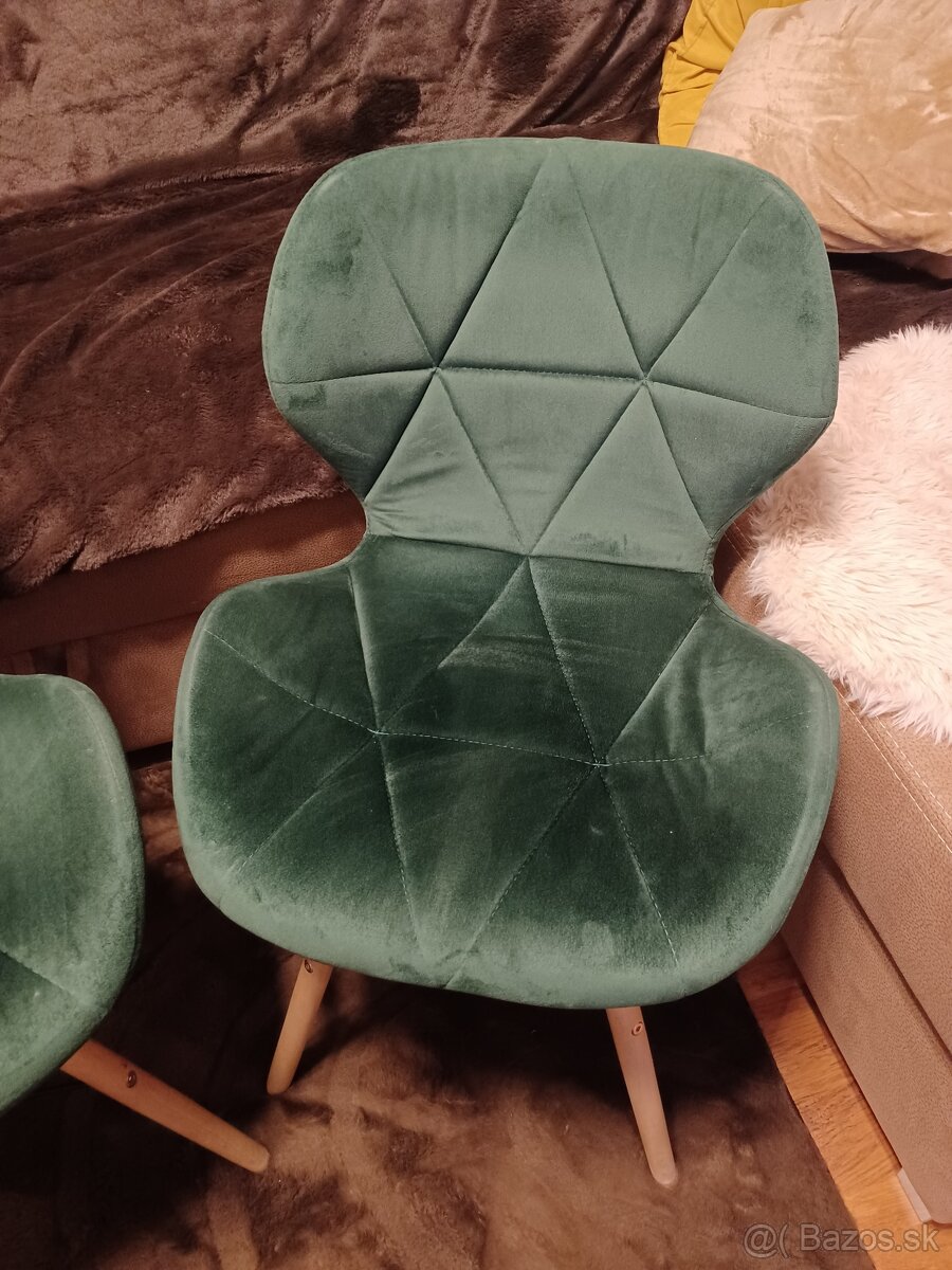 3ks zamatove stolicky - 2