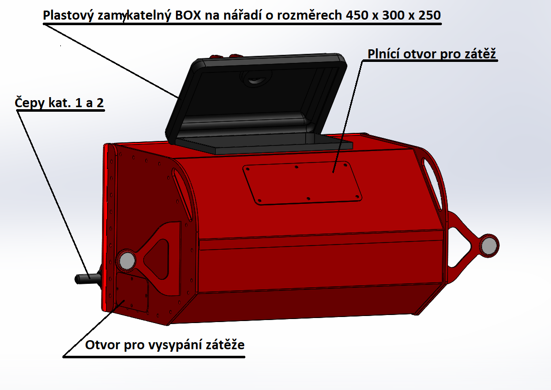 Box a závaží k traktoru - 2
