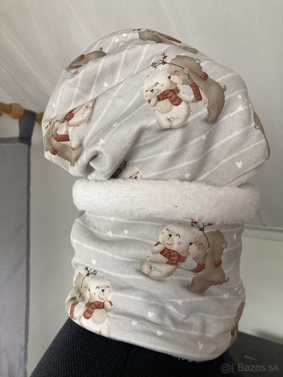 Detské čiapky- zateplené - 2