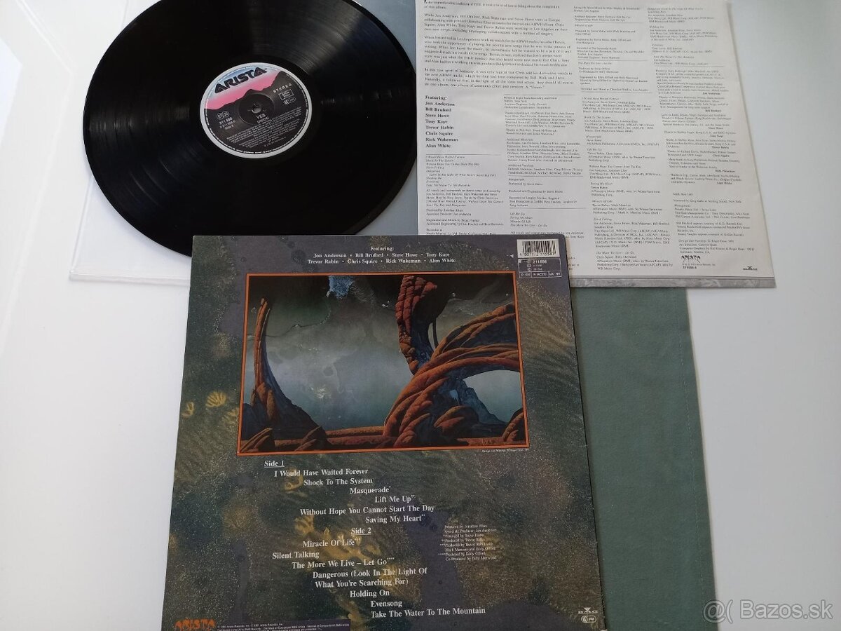 YES „Union“ /Arista 1991/ +orig. vnut. ob/texty top stav, LP - 2