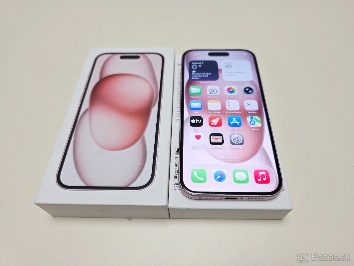 Apple iPHONE 15 PINK 128GB,TOP STAV ,BATERKA 100% - 2