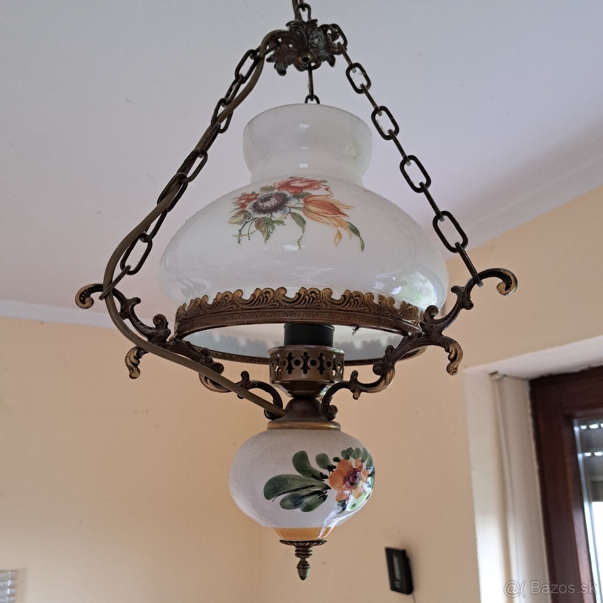 Retro mosadzný luster - 2