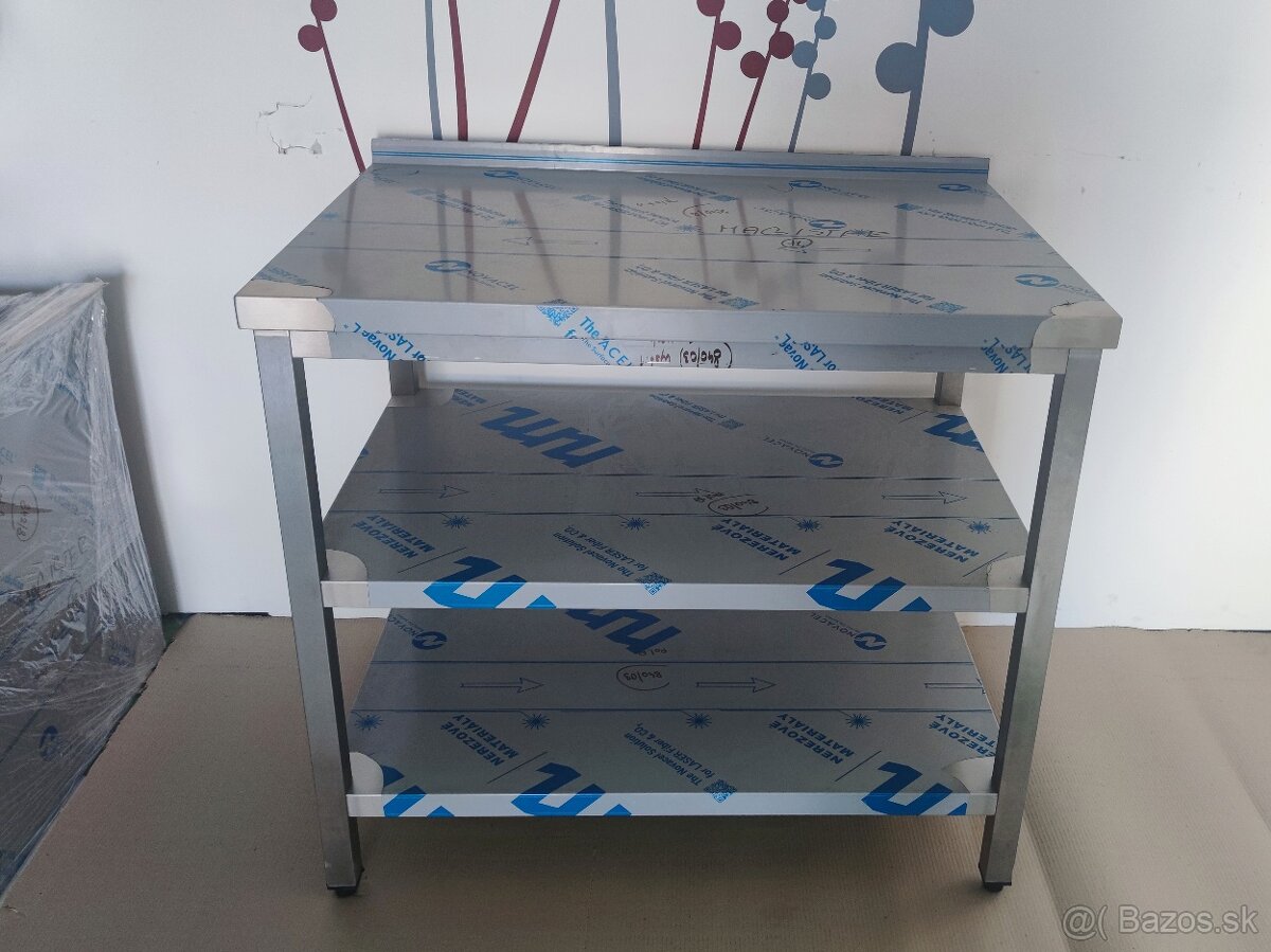 Gastro nerezové, kuchynské pracovné stoly, nerez - 2