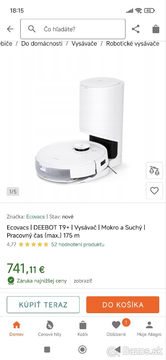 Robotický vysávač Ecovacs Deebot T9+ - 2
