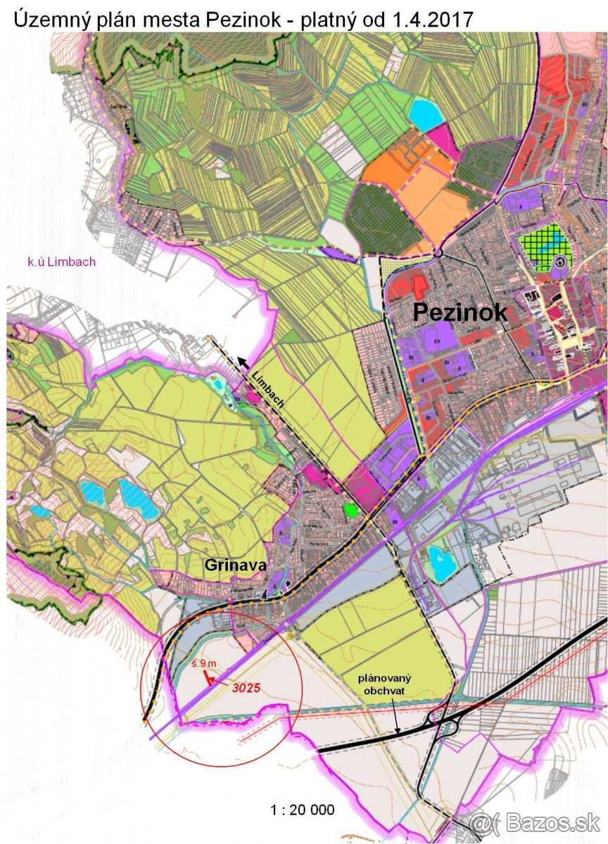 Predám pozemok Pezinok, k.ú. Grinava - 2