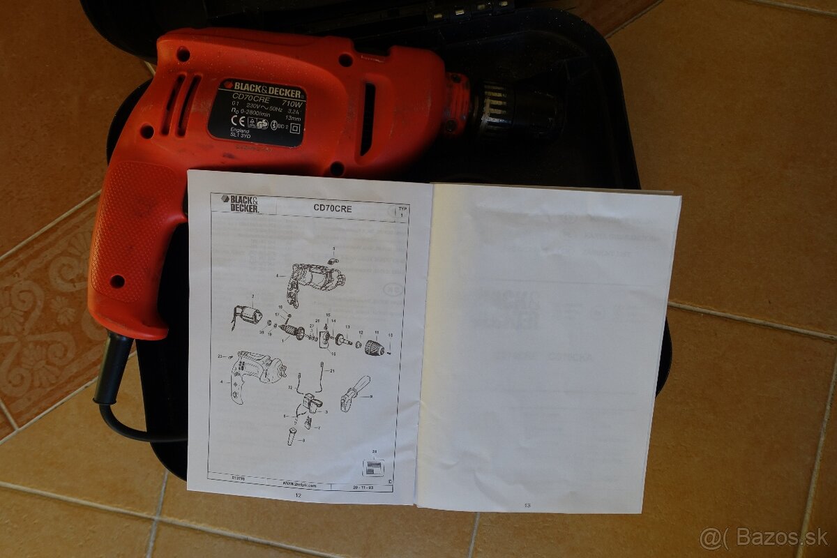 Vŕtačka s príklepom Black&Decker 710W - 2