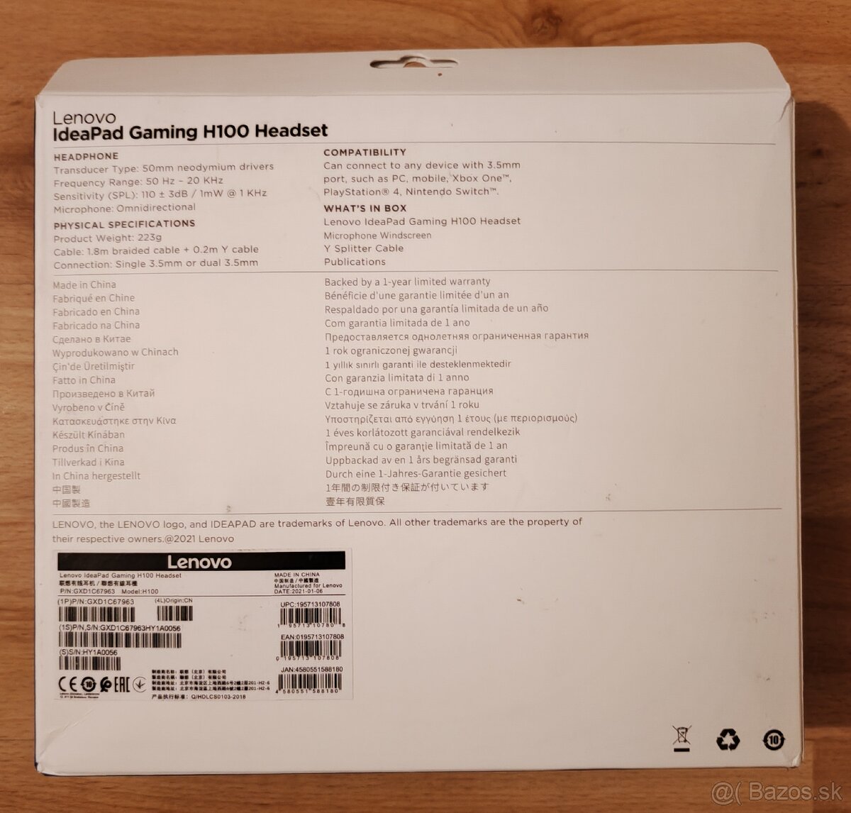 Lenovo IdeaPad Gaming H100 Headset Black - 2