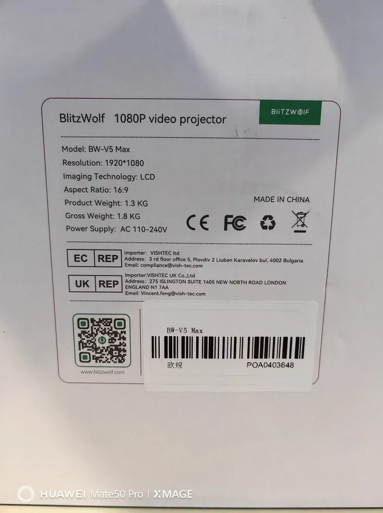 Predám LED projektor BlitzWolf BW-V5Max - 2