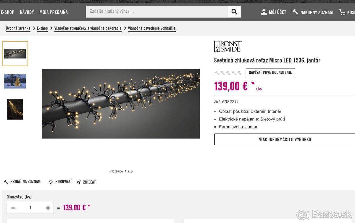 Vianočné osvetlenie na fasádu a stromček Konstsmide- zľava - 2