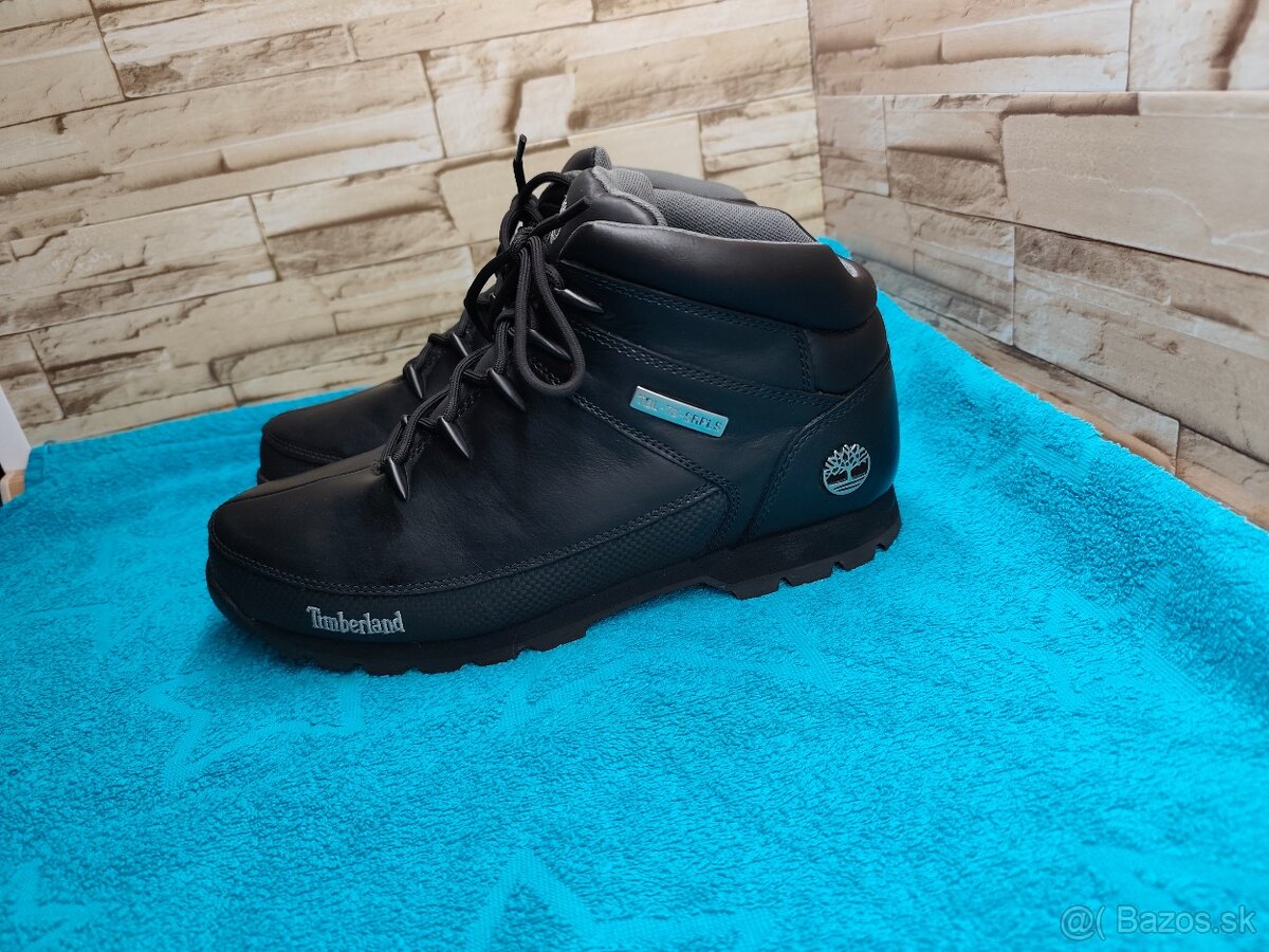 Timberland 46 - pánske kožené čierne topánky - 2