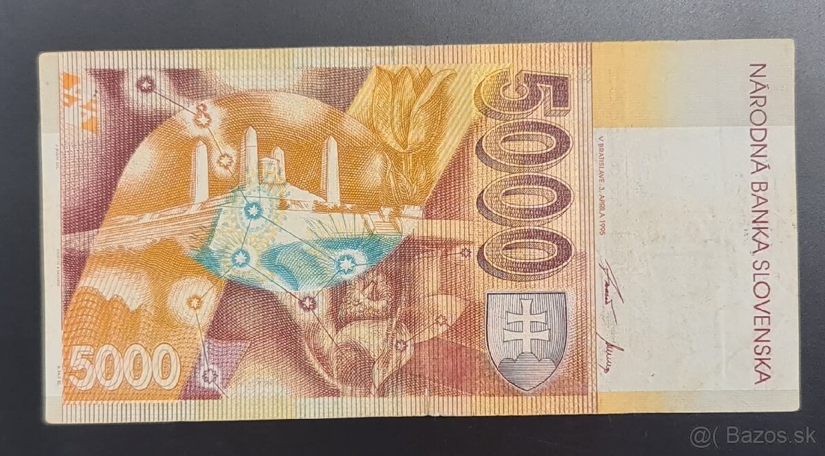Slovenská bankovka 5000 SK - 2